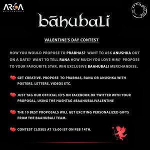Baahubali Valentines Day Contest